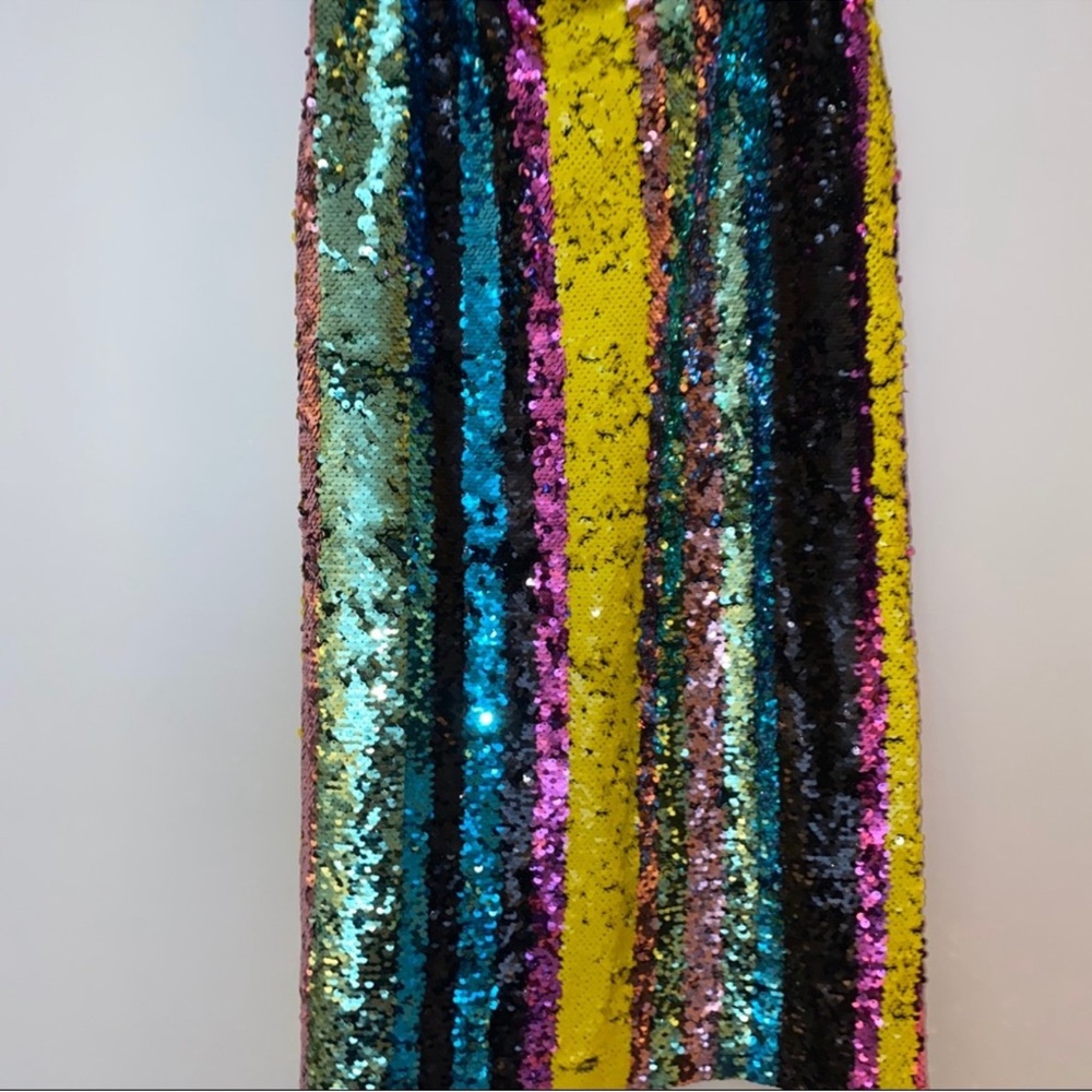 Multicolor Sequin Midi Skirt sz S - Picture 4 of 7